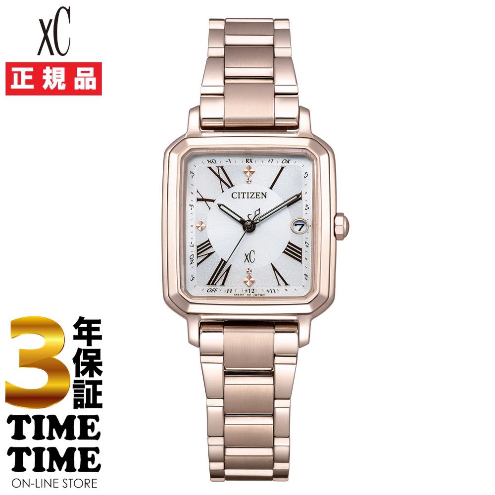 CITIZEN シチズン ｘC クロスシー hikari collection Square 2way Model エコ・ドライブ電波 替えバンド付 サクラピンク ES9506-62A 【安心の5年保証】｜時計専門店タイムタイム 56,496円