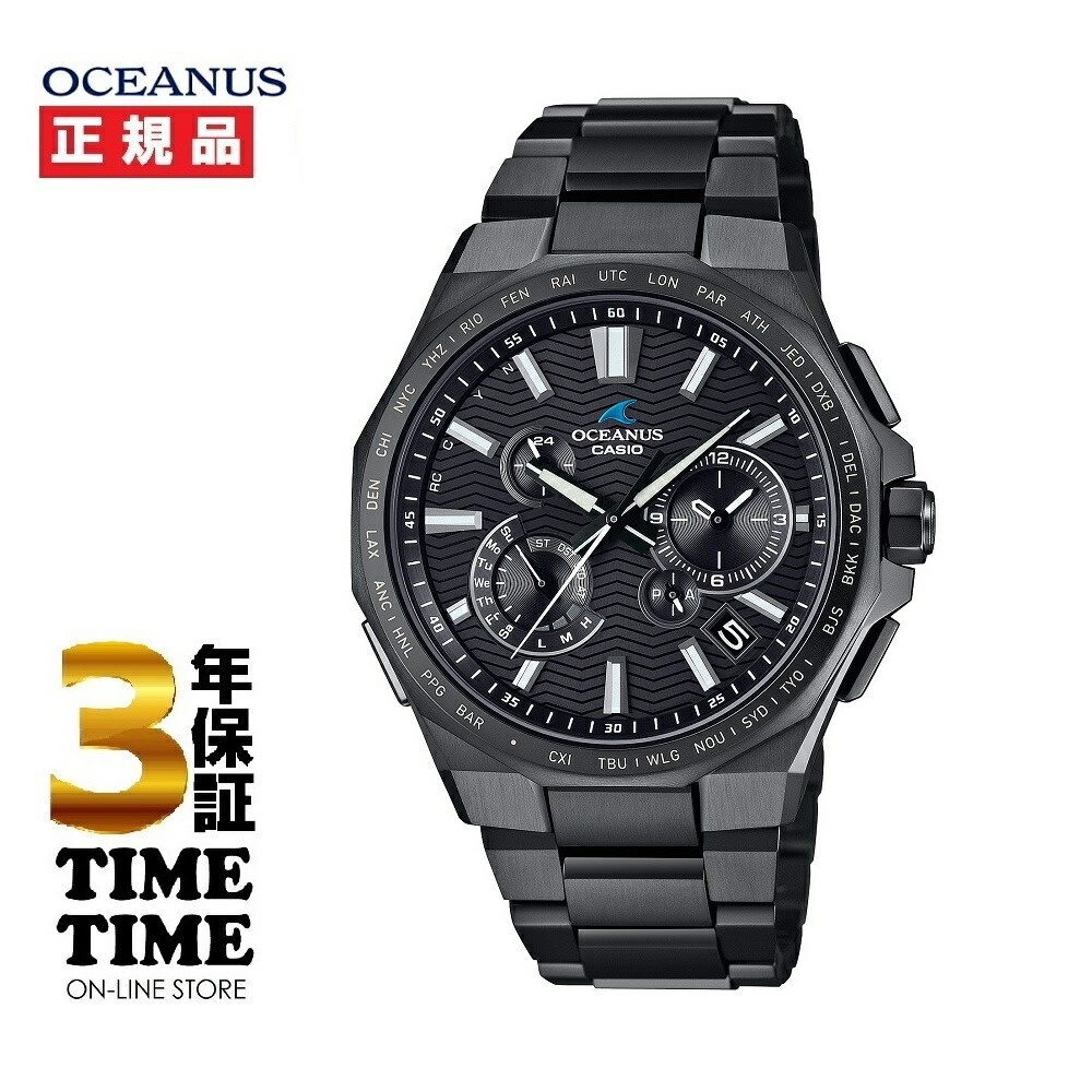 【MAX20対象ストア！最大2,000円OFFクーポン！ポイント最大49倍】CASIO カシオ OCEANUS Manta オシアナス マンタ オールブラック採用モデル OCW-T6000B-1AJF【安心の5年保証】