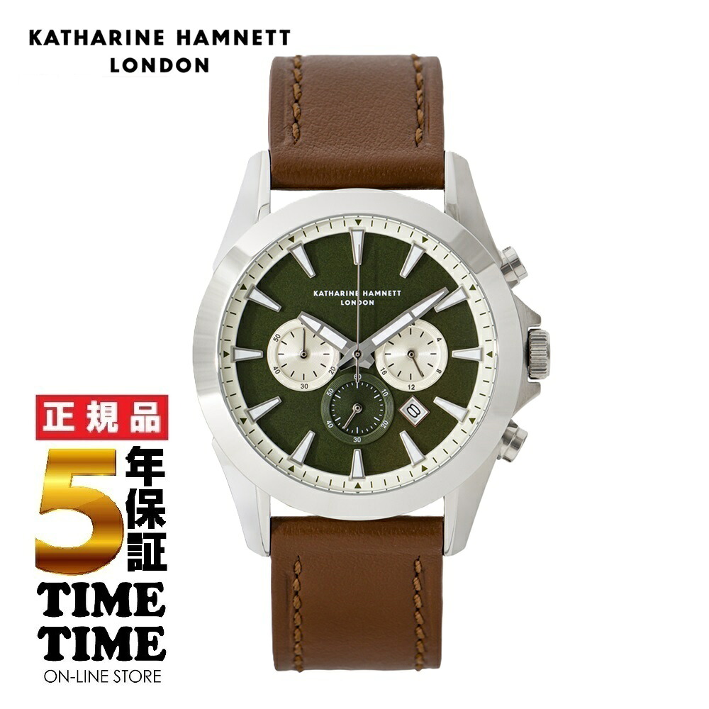 【26日26時まで！最大2,000円OFFクーポン！ポイント最大47.5倍】KATHARINE HAMNETT キャサリンハムネット タイムタイム 限定モデル 茶カーフレザー KH20J994 【安心の5年保証】他店では買えない特別な商品｜時計専門店タイムタイム