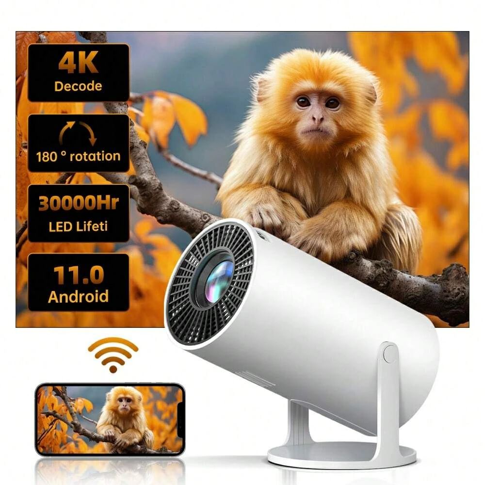 ミニ映写機 Wi Fi 6 Bluetooth 5.0 HY30 Android 11.0  携帯型映写機 総やか適用業務を受け支える かっこ良い映写機 自動小銃気泡管水準器手を加える 180°回転させる能力のある 野天活動写真映写機 かっこ良い電話機相応う 学生寄宿舎で至要たるの固定ディスク映写機 専用活動写真をくぐり抜ける 確認済み
