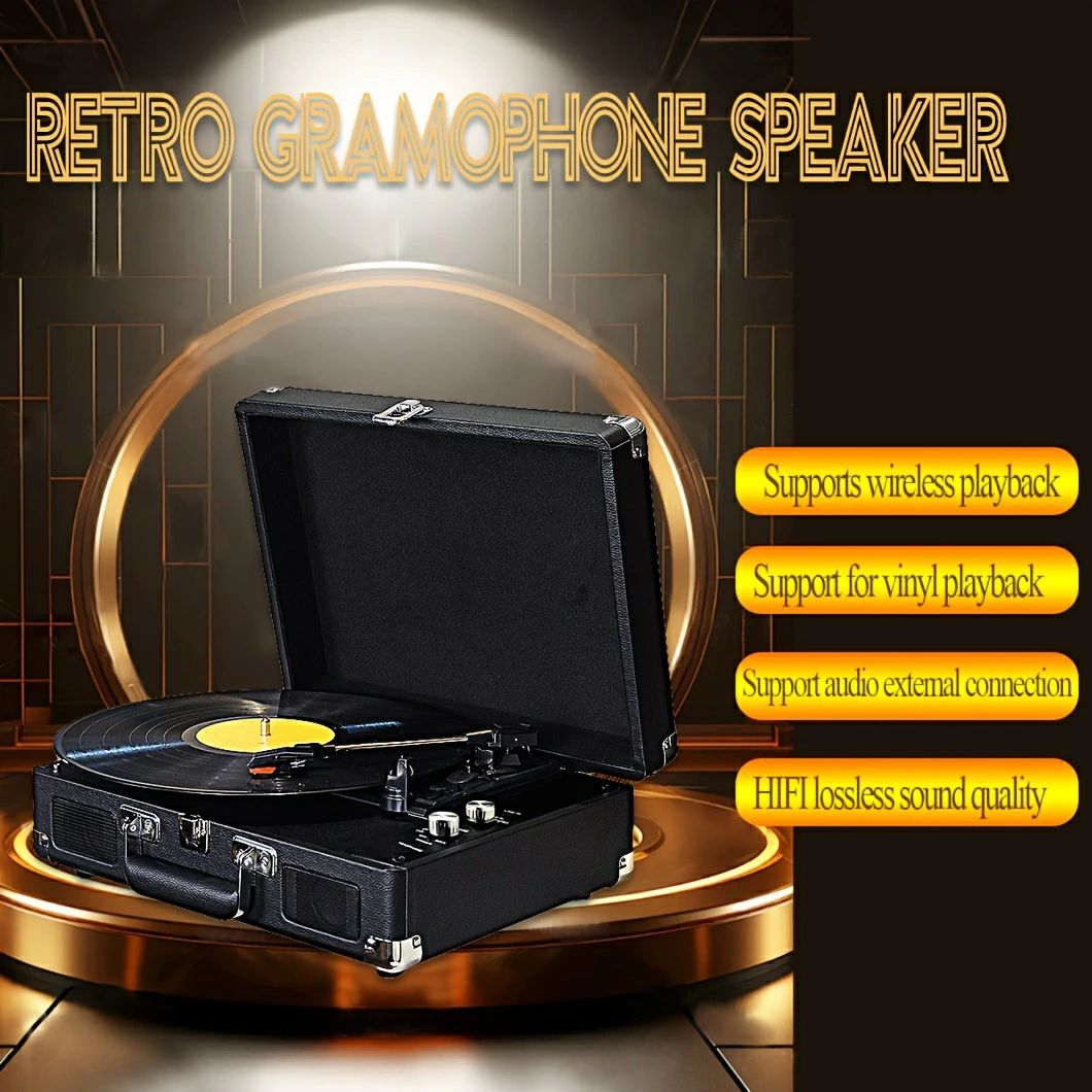 楽天市場】ポータブルミニ蓄音機、レトロBluetoothスピーカー