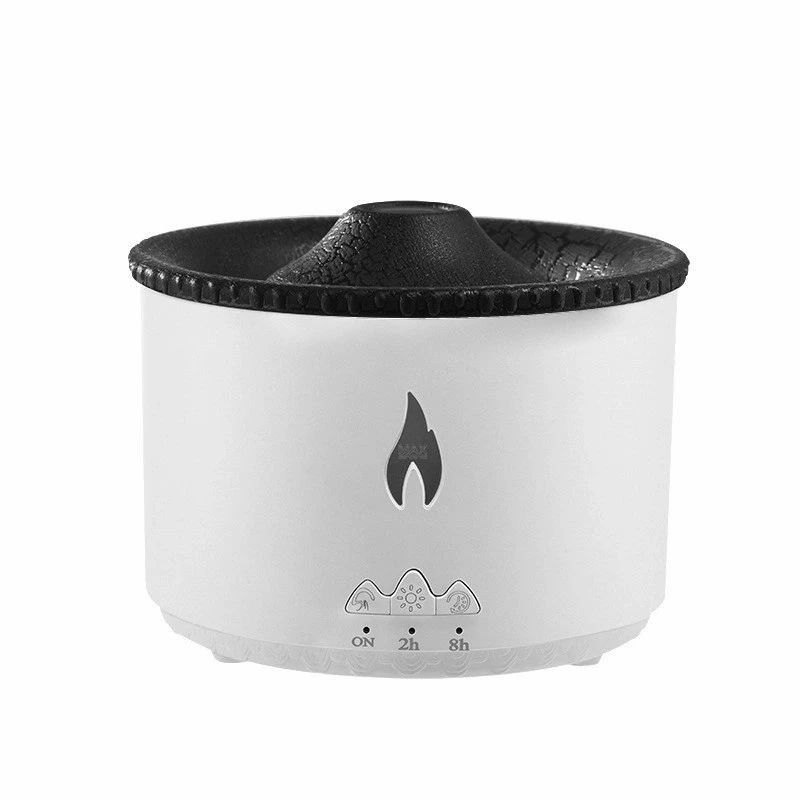 8色の炎のアロマテラピー加湿器 他所他所しい霧の空気の状態加湿器 超音波炎ディフューザー 水なし自動小銃シャットオフ ホームオフィスベッドルームに適して 加湿器 200ML