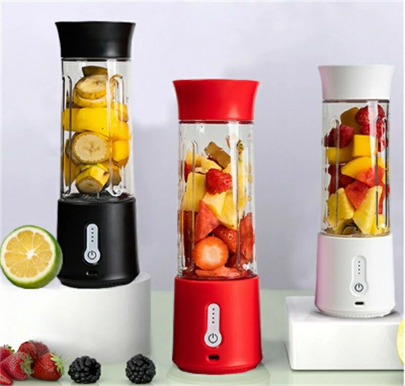 ミキサー ジューサー 氷も砕ける コードレス スムージー 小型 ミキサー 丸洗い可 野菜&果物&離乳食用 洗いやすい USB充電式 500ml 携帯ジューサー