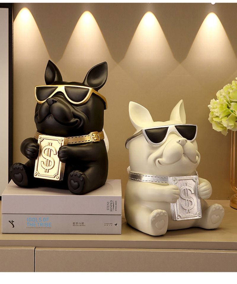 ティッシュケース おしゃれ インテリア ペーパーボックス フレンチブルドッグ ブルドッグ オブジェ お金持ち 犬 犬好き