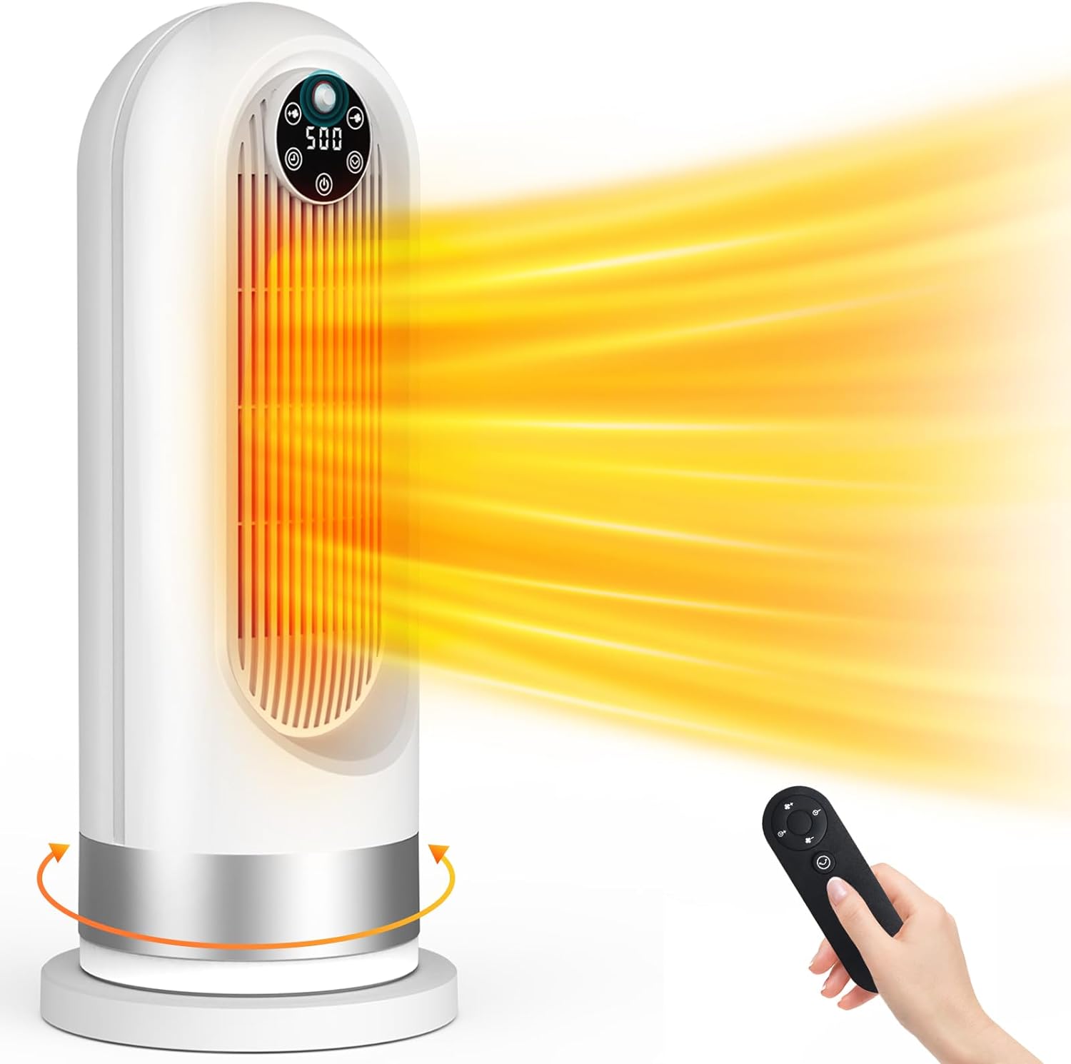 8Hタイマー機能 LEDディスプレ ヒーター 足元 1200W大風量 3段階温度調整 100°首振り 速暖 省エネ 電気ストーブ 暖房器具 人感センサー セラミックファンヒーター ファンヒーター 電気ヒーター