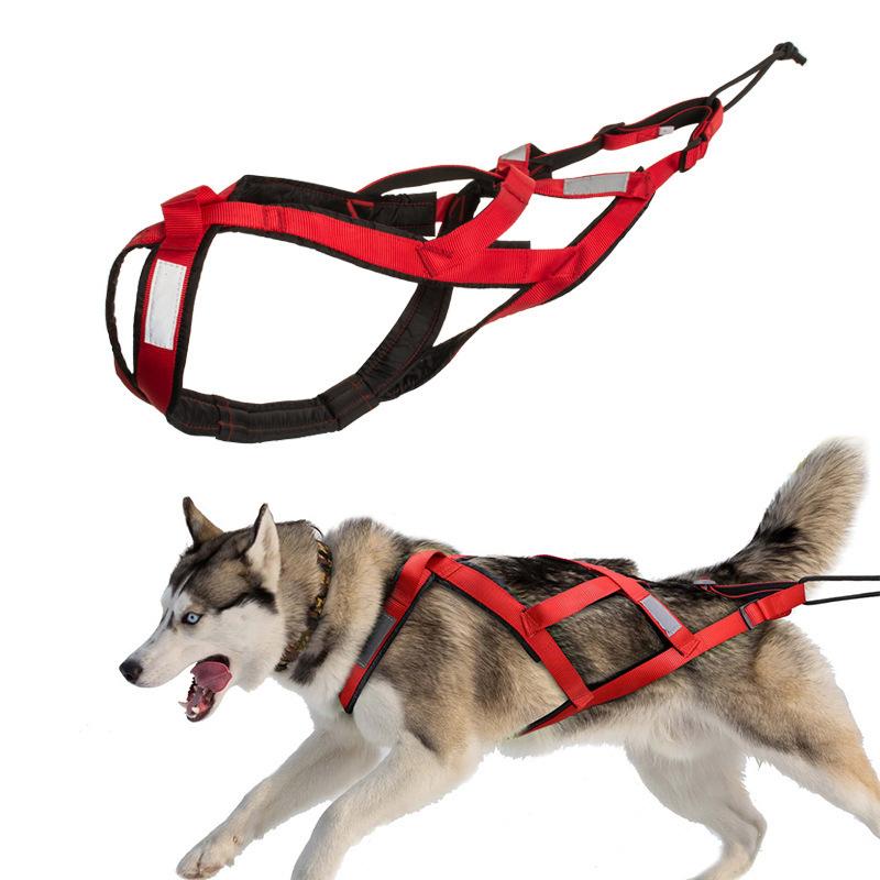 3XL 黒 スキー用引き紐 サモエド 犬用 ハスキー ナイロン製 L 犬用ハーネス 青 訓練用 雪橇 牽引ロープ M XL 2XL 赤
