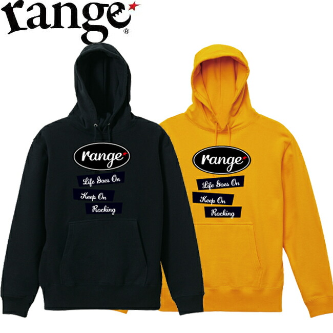 パーカー range レンジ Limited Color HOODY 10oz Black Gold Yellow プルオーバーフード スウェット メンズ レディース