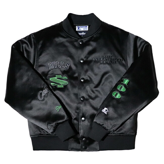 ジャケット INTERBREED インターブリード スターター STARTER x INTERBREED Cash Money Jacket Black MA-1 アウター メンズ