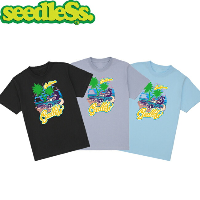 tシャツ seedleSs シードレス Skunk and Drive S/S T-SHIRTS Black Commet Blue Light Blue 半袖Tシャツ ショートスリーブ カットソー メンズ レディース画像