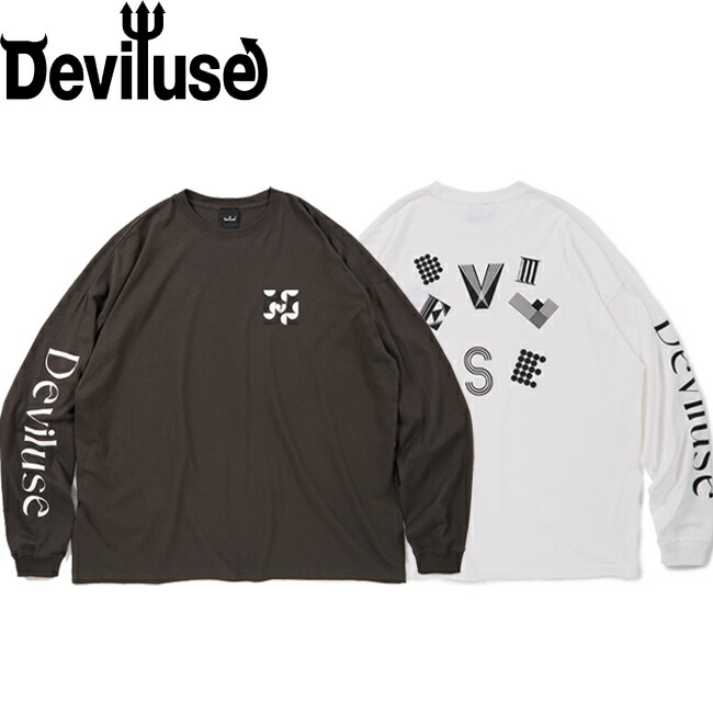 楽天市場】デビルユース Deviluse Duplicate L/S T-Shirts White