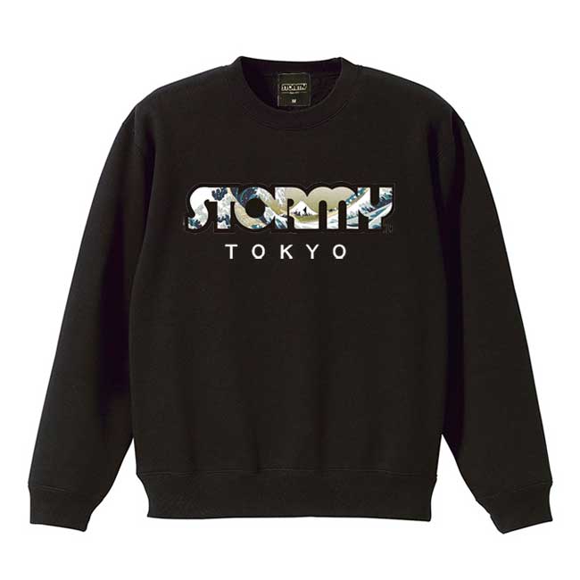 トレーナー STORMY ストーミー ORIGINAL LOGO WAVE TOKYO CREW SWEAT Black クルーネック スウェット メンズ レディース 7,869円