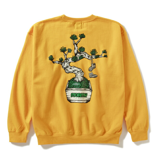 調教師 STORMY x Careless ストーミー Bonsai T-shirts Sweat Gold Design by careless 世話をする受け答え 労働者の一団素っ首 流汗 メンズ レディース