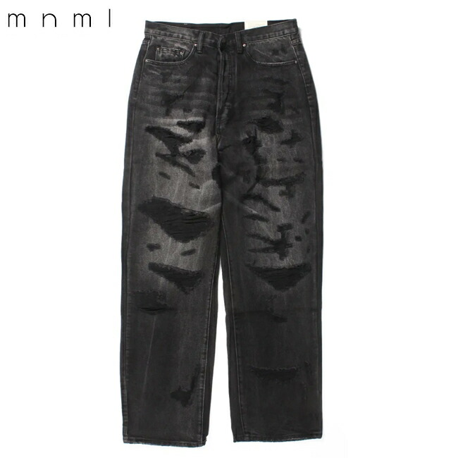 パンツ mnml ミニマル Ultra Baggy Distressed Denim Vintage Black PANTS デニムパンツ ウォッシュドデニム メンズ 15,048円