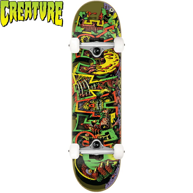 スケートボード CREATURE クリエーチャー HALLUCINATION FULL Skateboard Complete 8.0inch スケボー デッキ 初心者|STORMY
