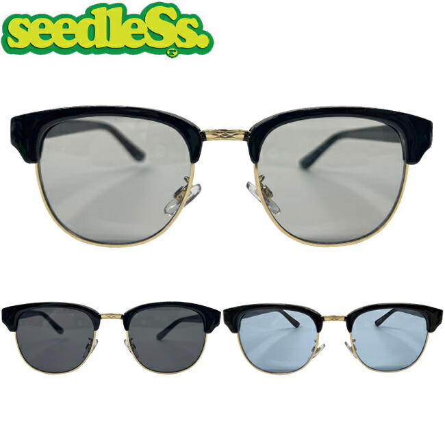 サングラス seedleSs シードレス Classic 50's Sunglasses Black/Lt.Gray Black/Dk.Gray Black/Blue メンズ レディース画像