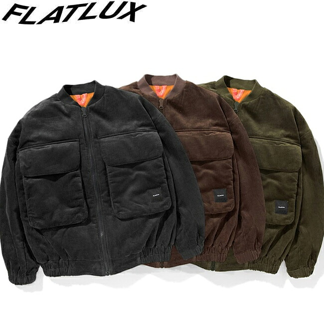 ジャケット FLATLUX フラットラックス MA-1FU Jacket Black Dark Choco MA-1 アウター メンズ レディース｜ＳＴＯＲＭＹ