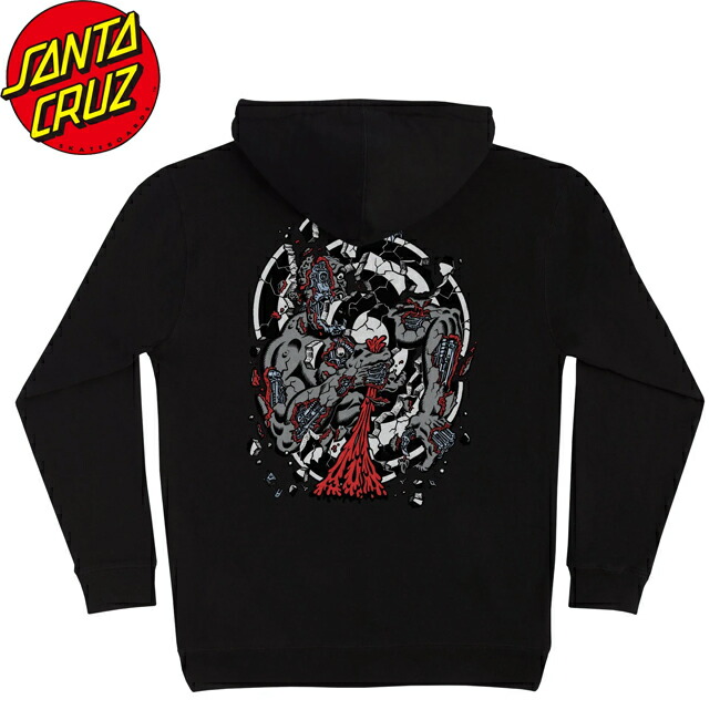 パーカー SANTA CRUZ サンタクルーズ Roskopp Dissect Hoodie Black プルオーバーフード スウェット ロスコップ メンズ レディース