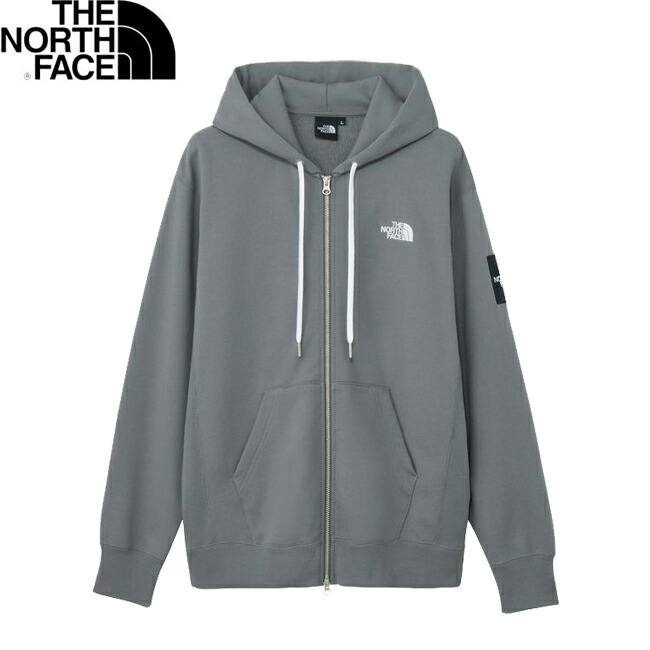 パーカー THE NORTH FACE 北の方人間の顔 Square Logo FullZip HoodSweat NT12335 SPスモークドパール 四角いロゴタイプ フルジップ ボンネット 流汗 メンズ レディース メンズファッション-トップス