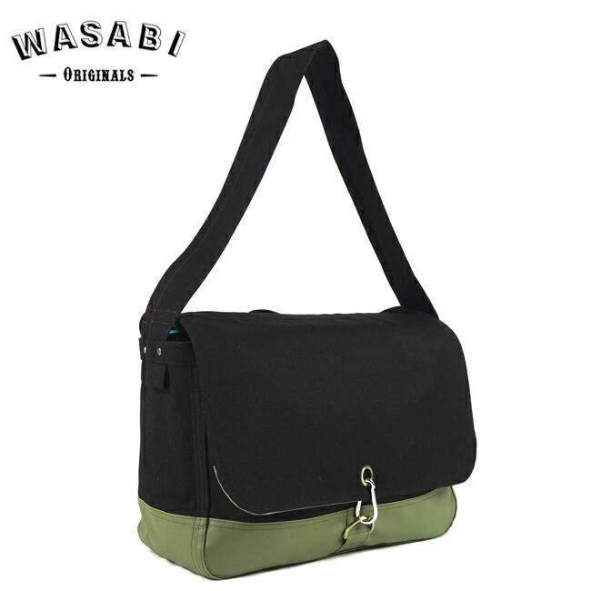 ショルダーバッグ WASABIx Surf a Billy ワサビ News Pepper BAG Black バッグ メンズ レディース