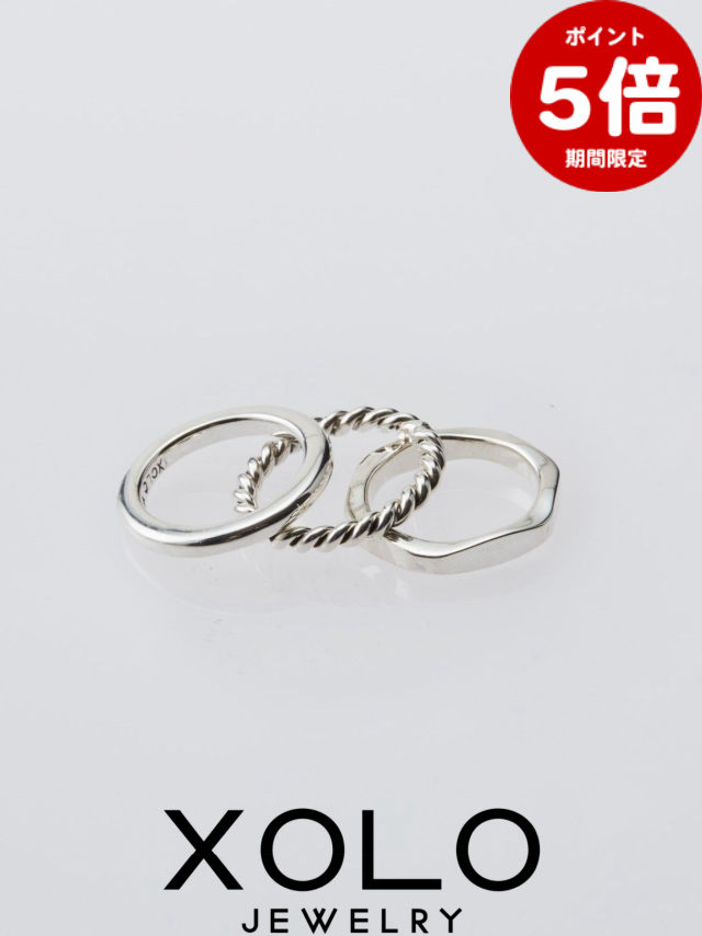 期間限定P5倍【XOLO / ショロ】 トリプル リング / TRIPLE RING / シルバー｜STORYokayama