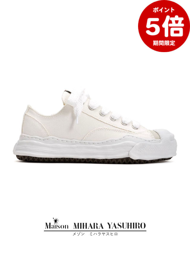 期間限定P5倍【Maison MIHARA YASUHIRO / メゾン ミハラヤスヒロ】 "ハンク" キャンバス ローカット スニーカー / HANK LOW CANVAS SNEAKER / ホワイト｜STORYokayama