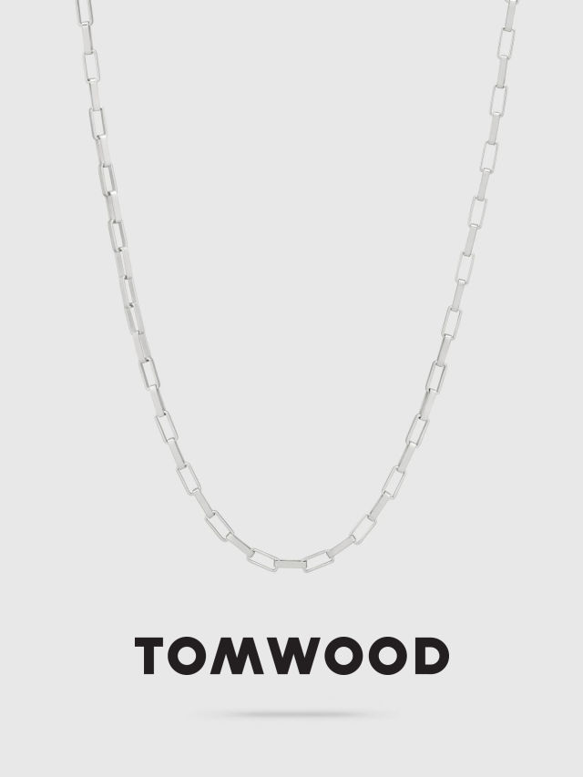 TOMWOOD シルバーsquareネックレス □日本未入荷□ Tom Wood シルバー スクエアチェーンネックレス