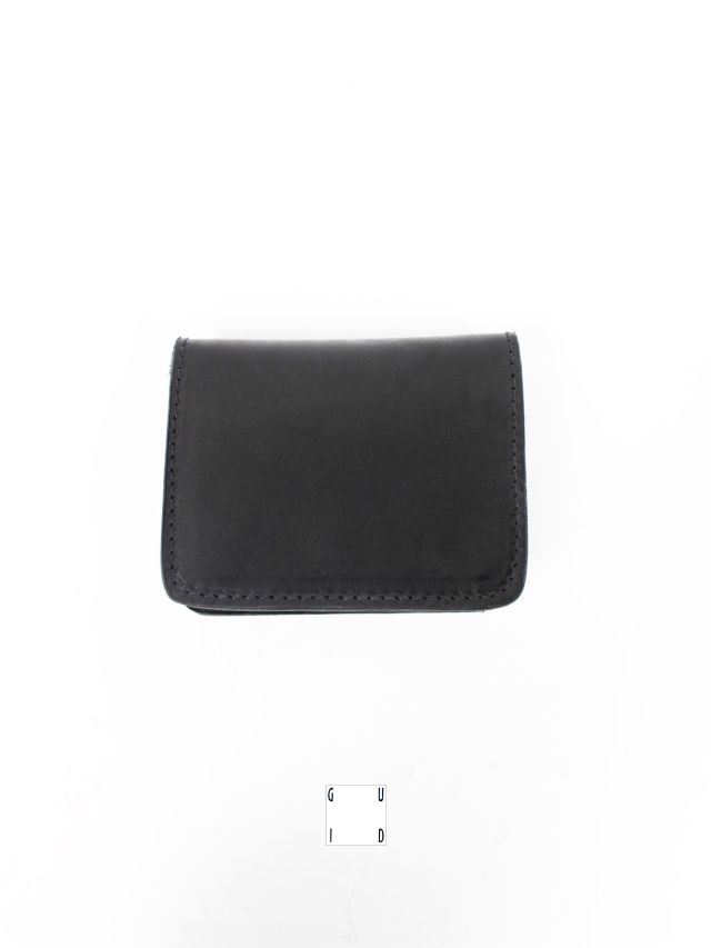 グイディ　ショートウォレット　C8-Kangaroo black GUIDI グイディ 二つ折り財布 C8 PRESSED KANGAROO メンズ ミニ
