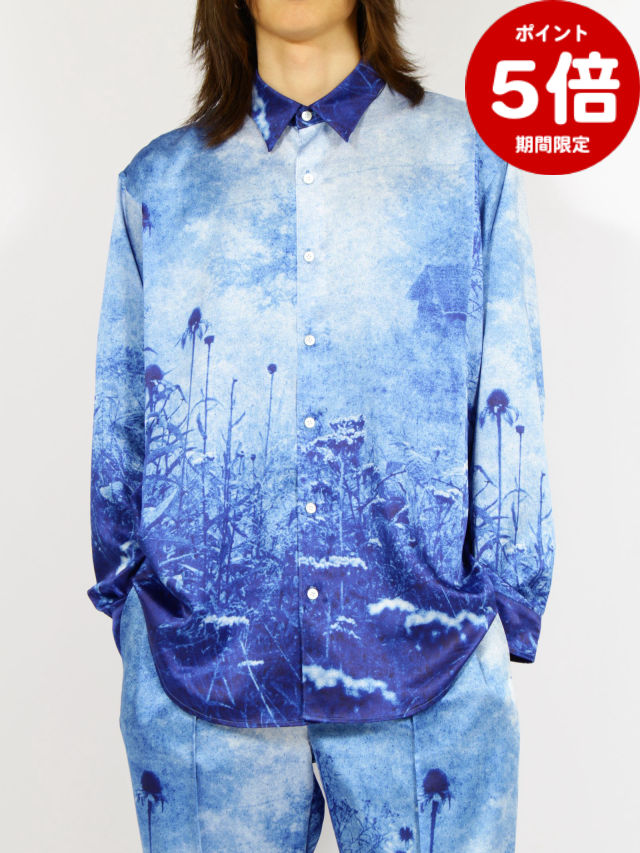 期間限定P5倍【semoh / セモー】 【26SS】ティム・バーバー フォトグラフ シャツ 長袖 / TIM BARBER PHOTOGRAPH SHIRT / ブルー