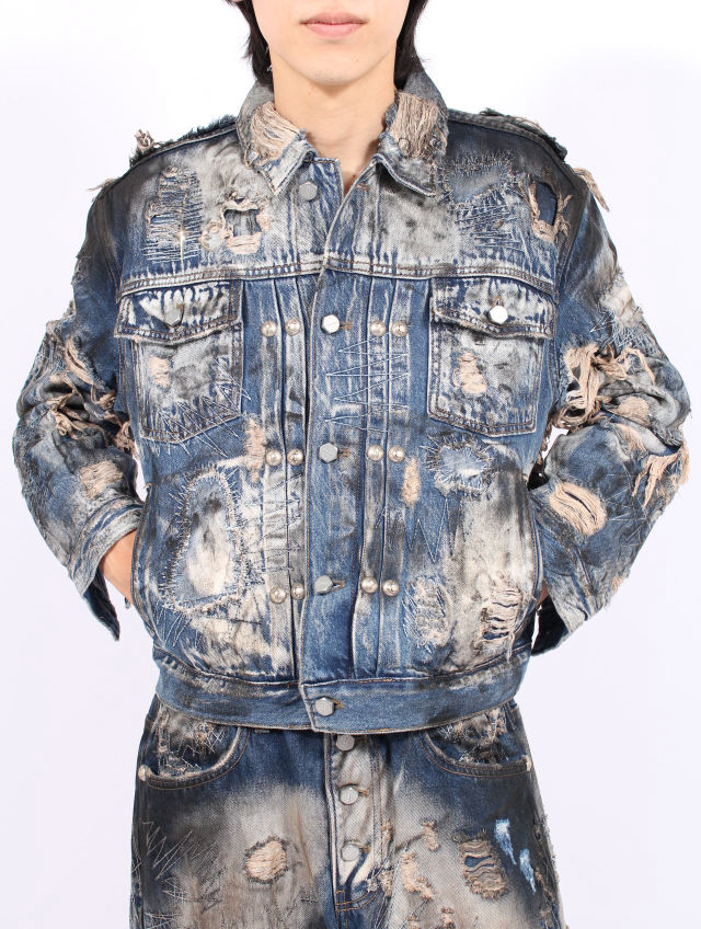 楽天市場】Thug Club 【 Blood Lazered Denim Jacket Men Red