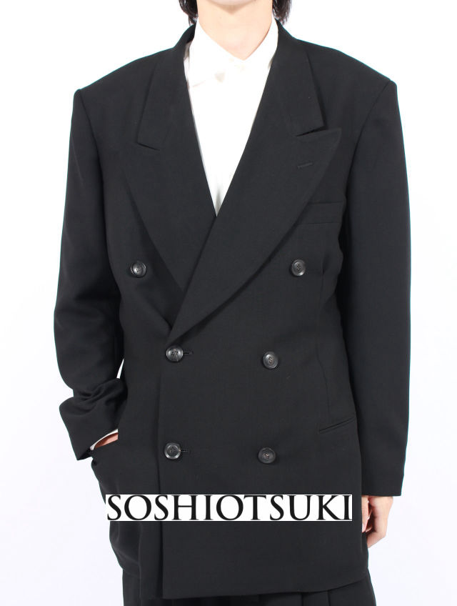 Soshiotsuki ブラック テーラードジャケット 楽天市場】【中古】SOSHIOTSUKI KIMONO BREASTED SUITS