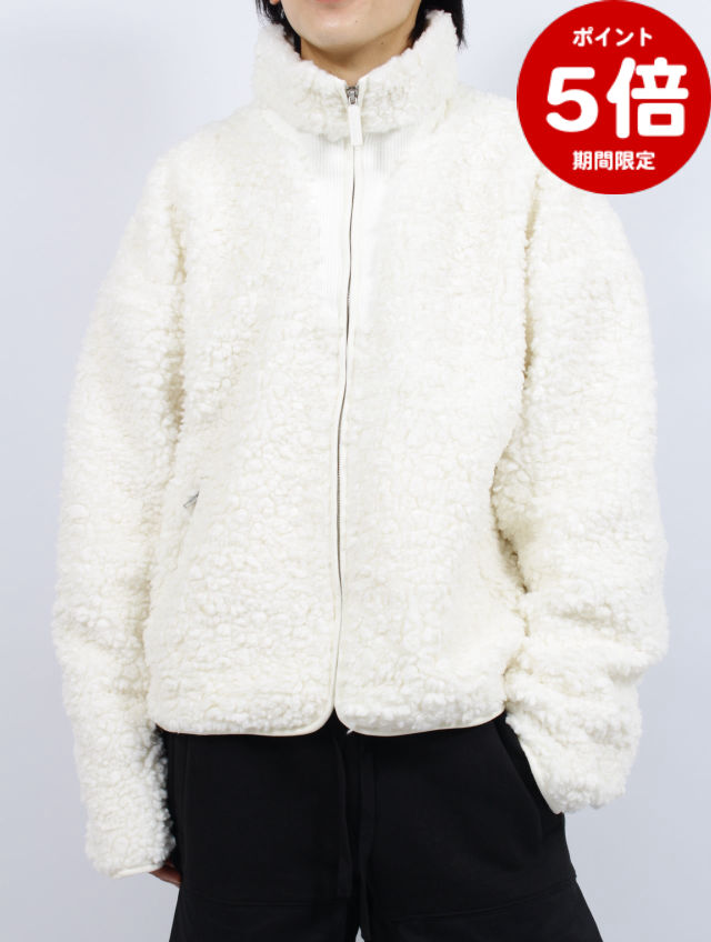 期間限定P5倍【entire studios / エンタイアスタジオ】 【25AW】ボア フリース ジップアップ ジャケット / EF JACKET / ホワイト
