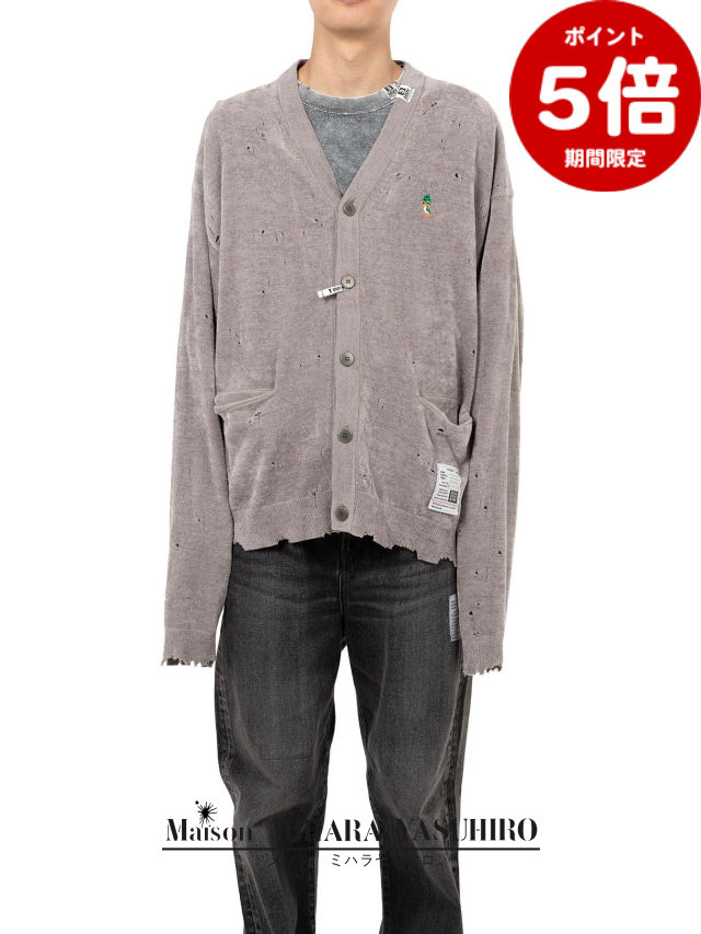 楽天市場】MAISON MIHARA YASUHIRO DISTRESSED KNIT CARDIGAN J10CD501