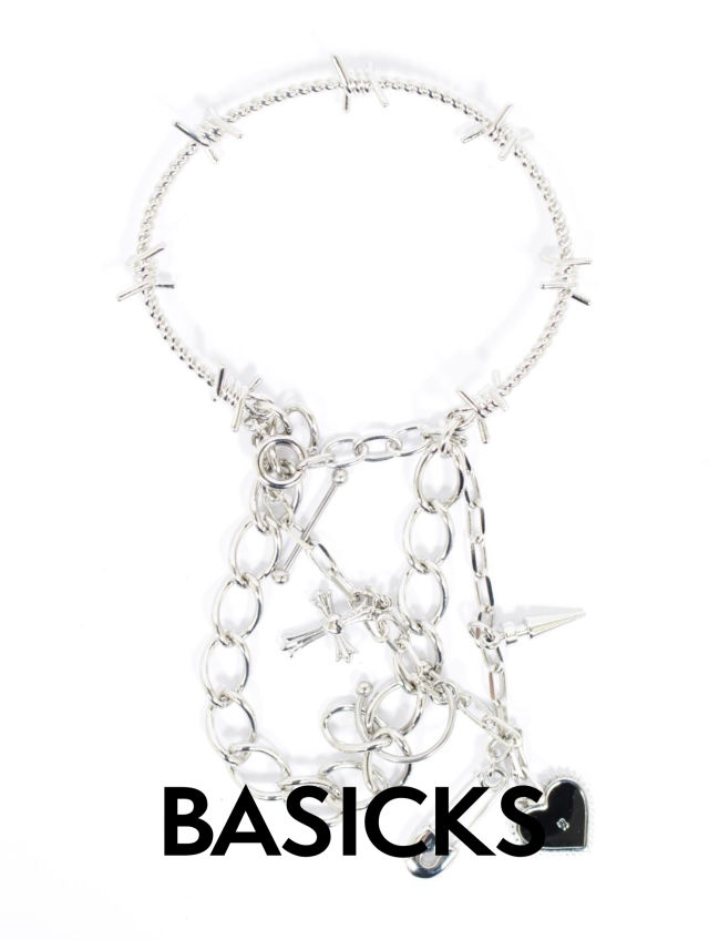 【BASICKS / ベイシックス】 【26SS】マルチ チャーム ブレスレット / MULTI CHARM BRACELET / シルバー