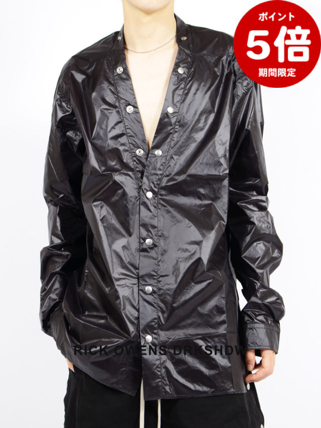 期間限定P5倍【RICK OWENS DRKSHDW / リックオウエンス ダークシャドウ】 【RICK OWENS / リック オウエンス】 【26SS】ラリー シャツ / LARRY SHIRT / ブラック｜STORYokayama