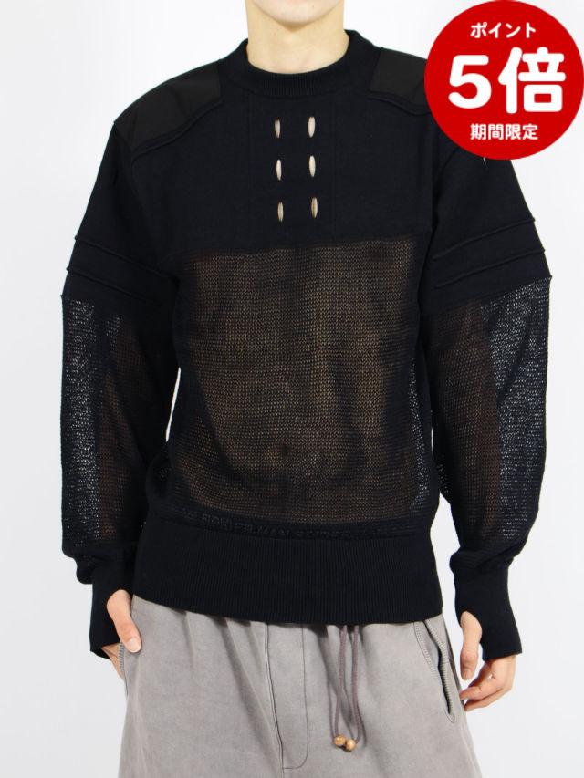 期間限定P5倍【JIAN YE / ジェンイェ】 【26SS】ファング ニット / FANG KNIT / ブラック