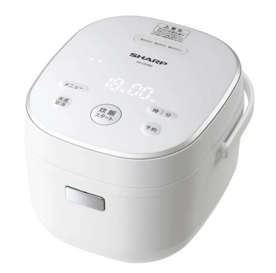 【送料無料】SHARP ジャー炊飯器 3合 KS-CF05D-W(ホワイト) 3mm厚釜。取っ手つき内釜で使いやすい3合炊きタイプ ★沖縄・離島地域は送料の追加を頂きます。★