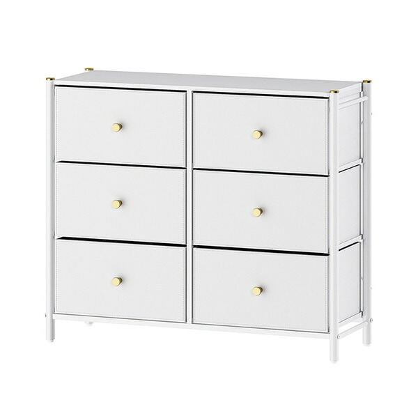 【送料無料】パール金属　N-7106 GOLDVEL エレガントチェスト3段ダブルW89ホワイト