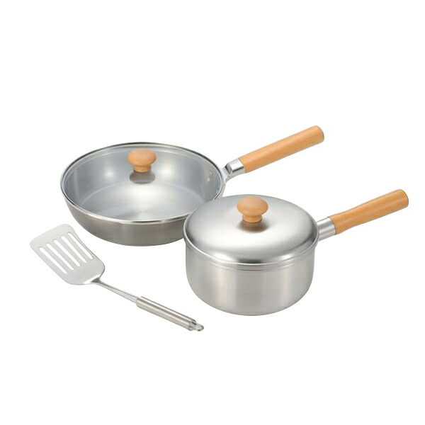 【2160円以上送料無料】 和平フレイズ CS-049 千歳　片手鍋＆蓋付フライパン２４セット｜ショップトレード