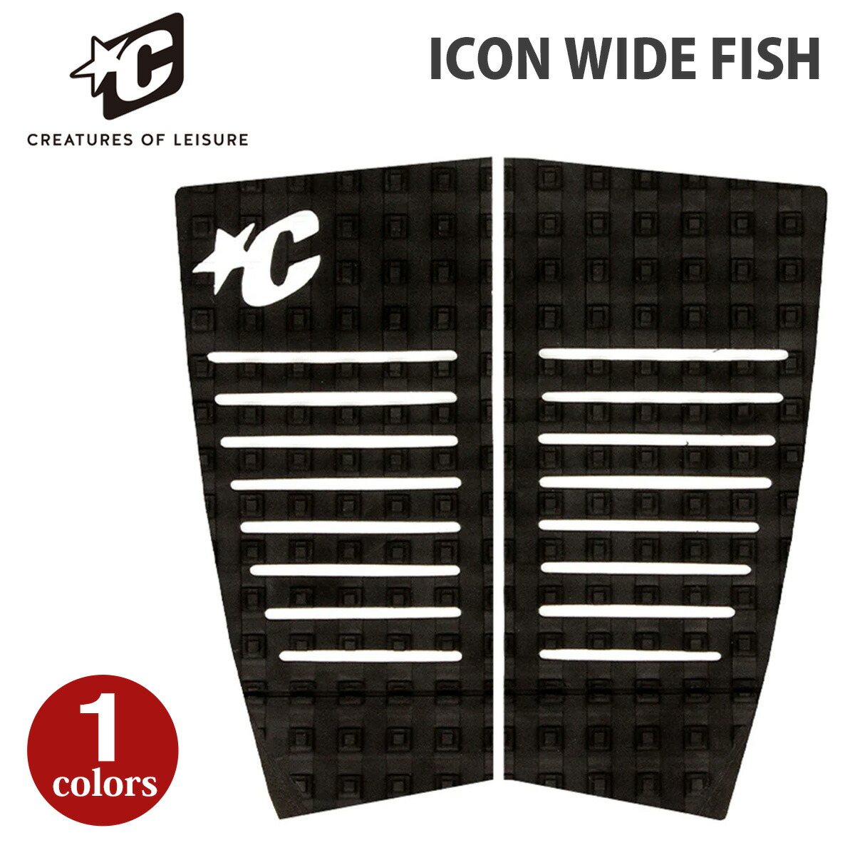 26 CREATURES OF LEISURE クリエイチャー デッキパッド フラットパッド ICON WIDE FISH アイコンワイドフィッシュ 2ピース デッキパッチ トラクションパッド サーフィン 日本正規品