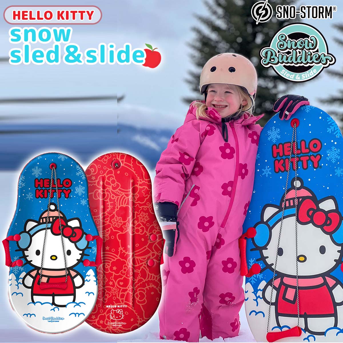 【楽天市場】25/26 スノー HELLO KITTY × SNO-STORM ハローキティ スノーストーム ソリ 36インチ コラボアイテム
