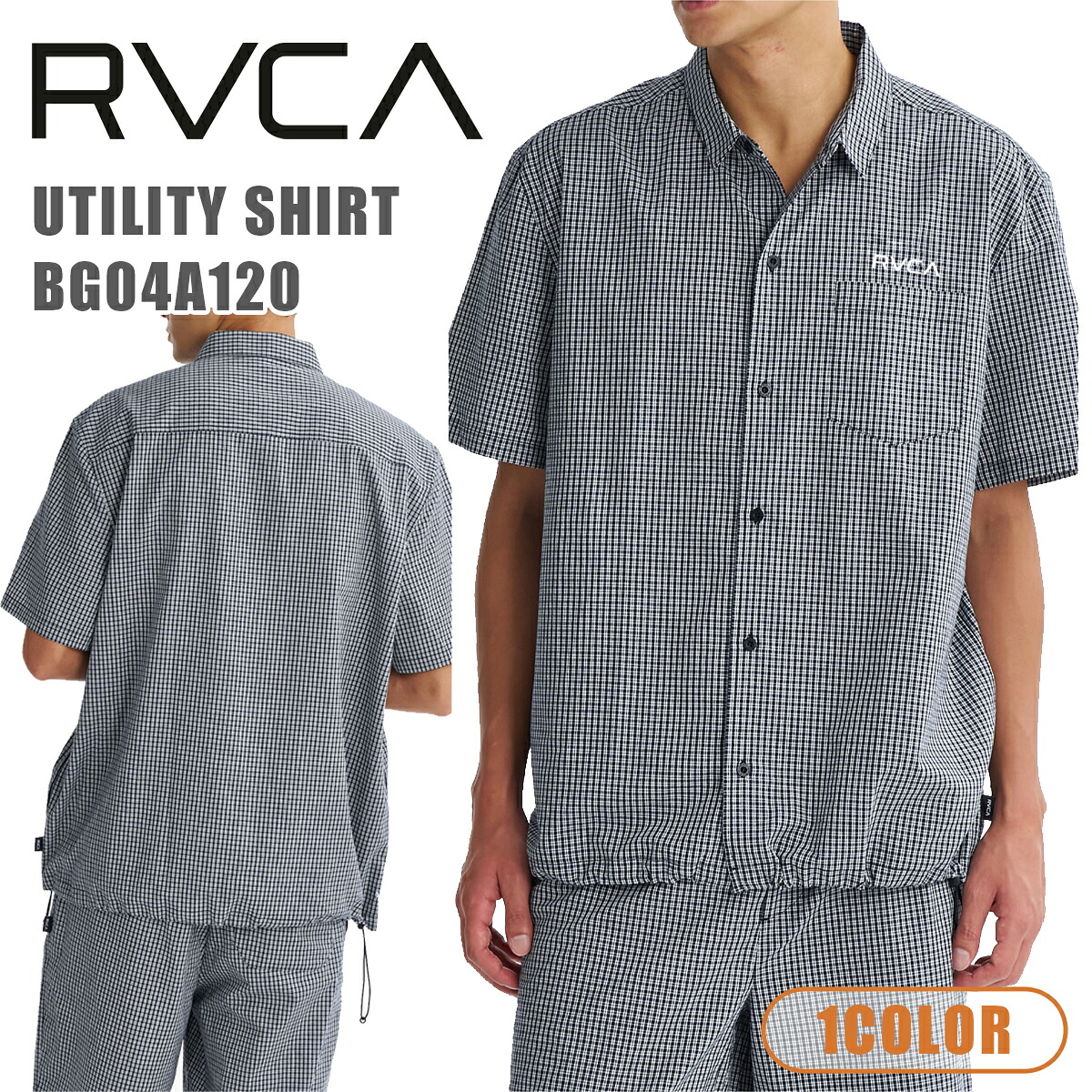 26 RVCA ルーカ シャツ UTILITY SHIRT 半袖 トップス 半袖シャツ ロゴ刺繍 メンズ 2026年夏 品番 BG04A120 日本正規品