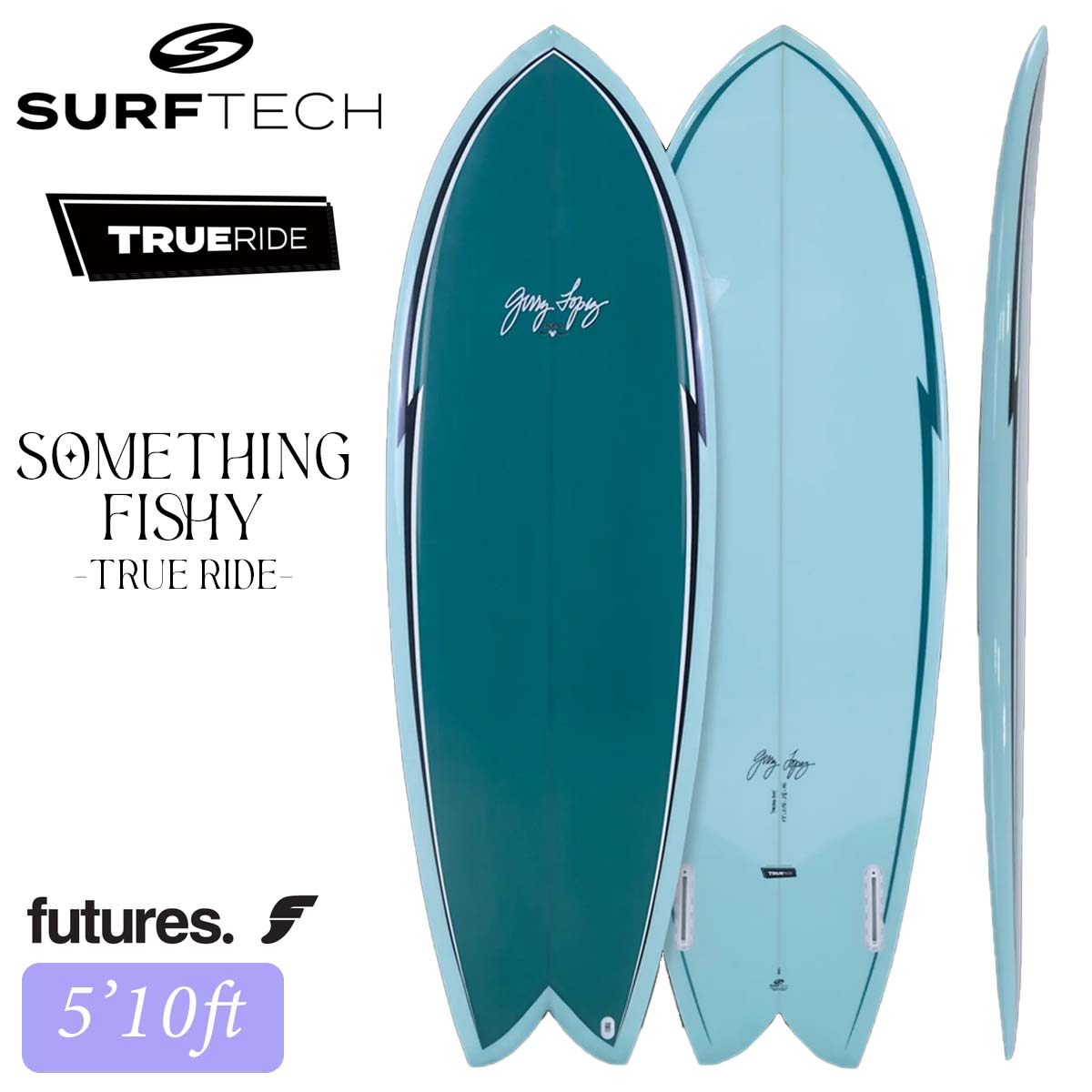 26 SURFTECH サーフテック サーフボード SOMETHING FISHY 510 5.10 フィッシュ ショートボード ツインフィン サーフィン 板 PU フィッシー Gerry Lopez ジェリーロペス Futures フューチャー 2026年 日本正規品