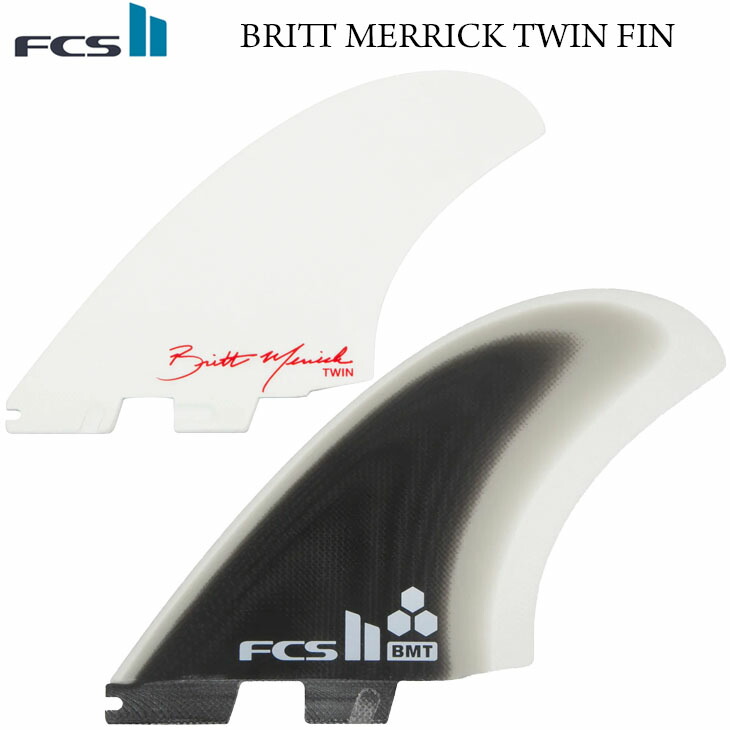 【7/19~7/25エントリーでP10倍】26 FCS2 フィン BMT TWIN PG FIN ツインフィン パフォーマンスグラス BRITT MERICK 2枚セット ショートボード用 サーフィン サーフボード 日本正規品|オーシャン スポーツ