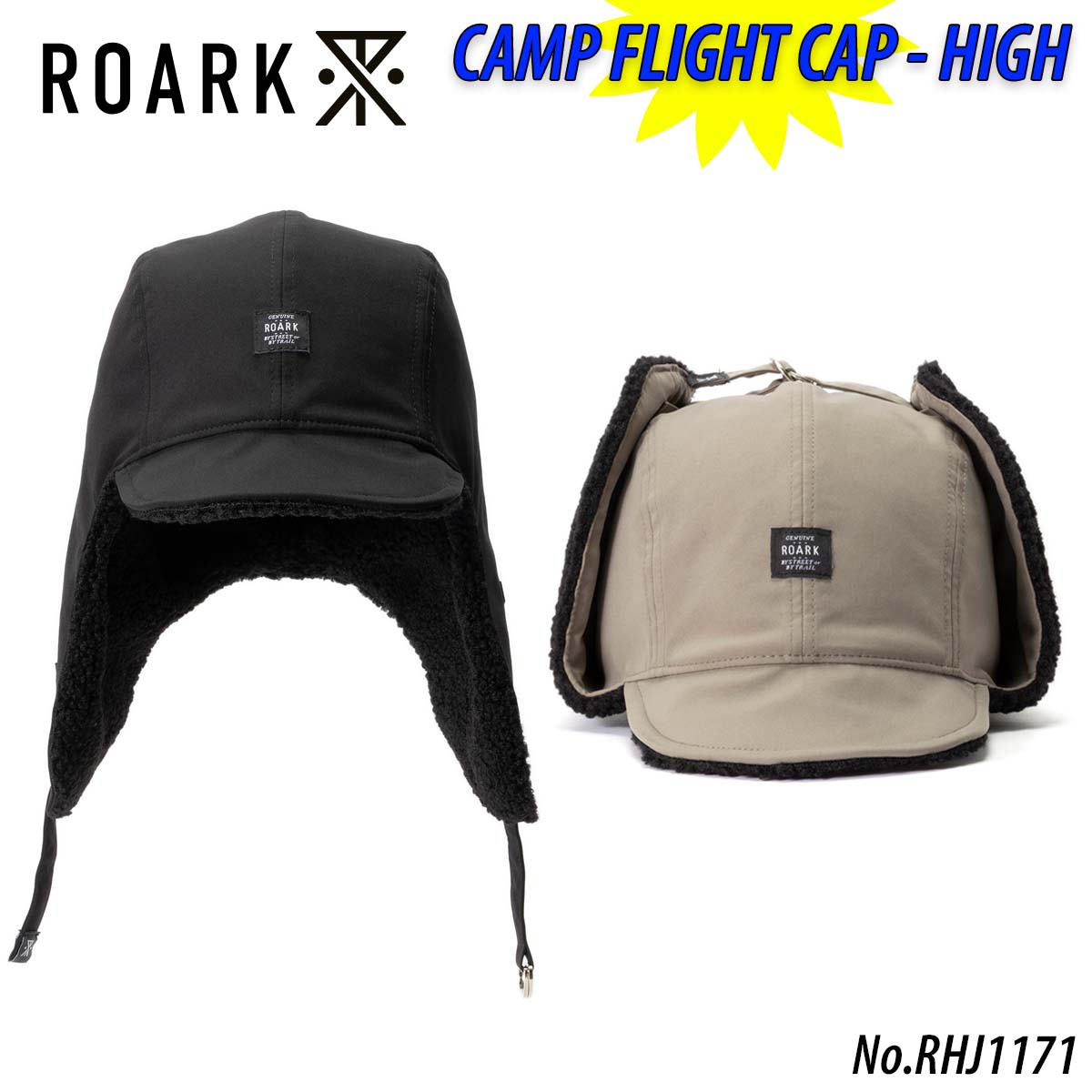 【4/4～4/9エントリーでP10倍】25 ROARK ロアーク フライトキャップ CAMP FLIGHT CAP - HIGH シンプル 帽子 速乾 ストレッチ 撥水 耐久 メンズ 2025年秋冬 品番 RHJ1171 日本正規品