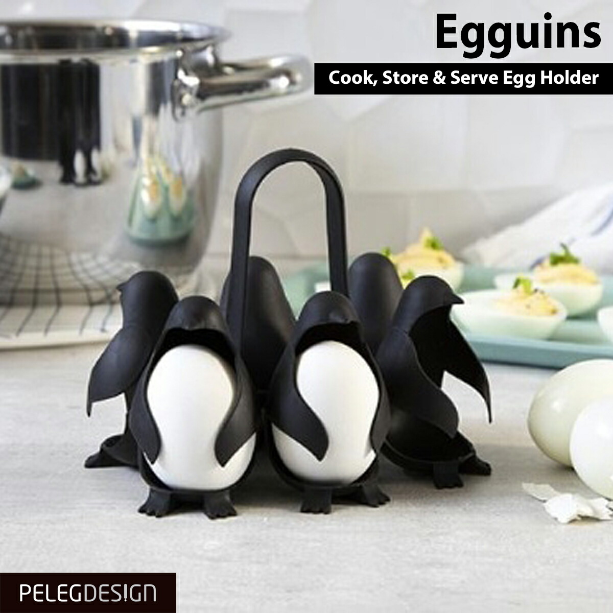 【楽天市場】【10/4～10/8エントリーでP10倍】Peleg Design ペレグデザイン エッグホルダー Egguins エッグインズ