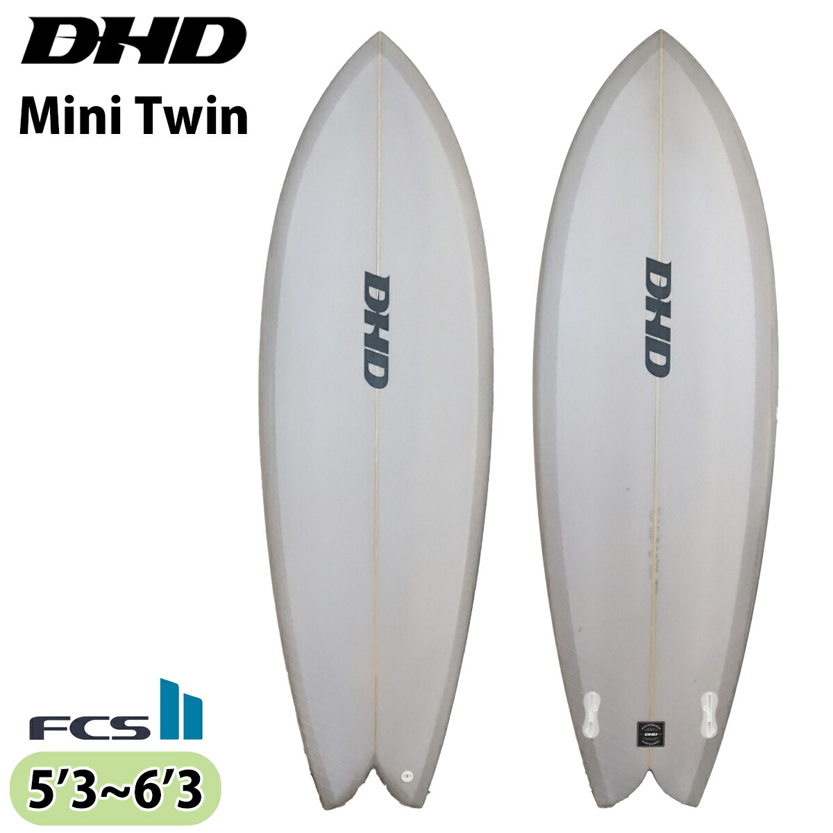 DHD MINI TWIN ミニツイン PU FCS2 サーフボード ショートボード サーフィン 日本正規品