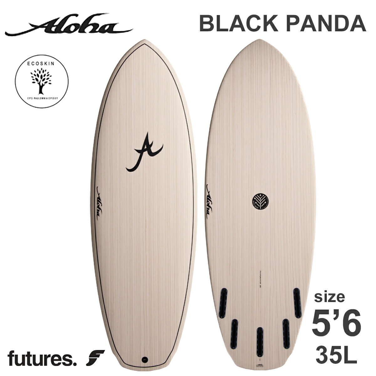 ●アロハサーフボードEPSブラックパンダBLACK PANDA 5'8 楽天市場】【7/19〜7/25エントリーでP10倍】25 ALOHA SURFBOARDS