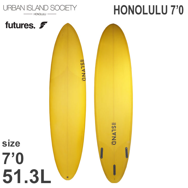 アーバンアイランド URBAN ISLAND SOCIETY HONOLULU ホノルル 7'0 PU SURFBOARDS サーフボード 日本正規品