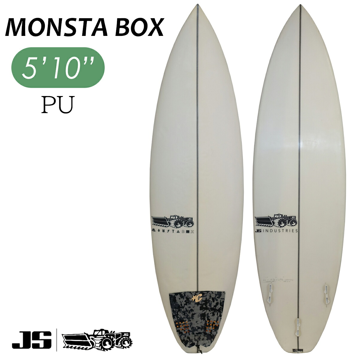 【7/19~7/25エントリーでP10倍】【中古】 サーフボード ショートボード JS Industries ジェイエス インダストリーズ ジェーエス MONSTA BOX 5'10 FCS2 トライフィン サーフィン シンプル ユーズドボード 日本正規品|オーシャン スポーツ