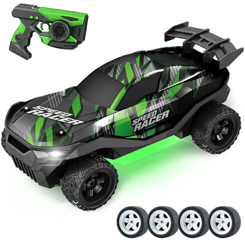 ラジコン 車 速い ミニ ラジコンカー ドリフト 4wd 耐衝撃ボディ 子供向け 時速25km/h 三段階スピード調整 充電式バッテリー ドリフトタイヤ付き 高速ドリフトラジコン RCカー ヘッドライ